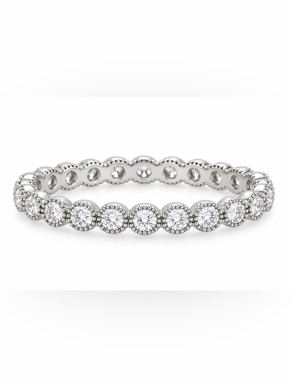 Moissanite Diamond eternity band size 7 Retail $300